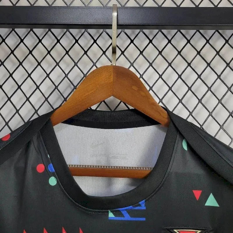 2024 Portugal Trainingskleidung Schwarzes Fußballtrikot 1:1 Thai-Qualität