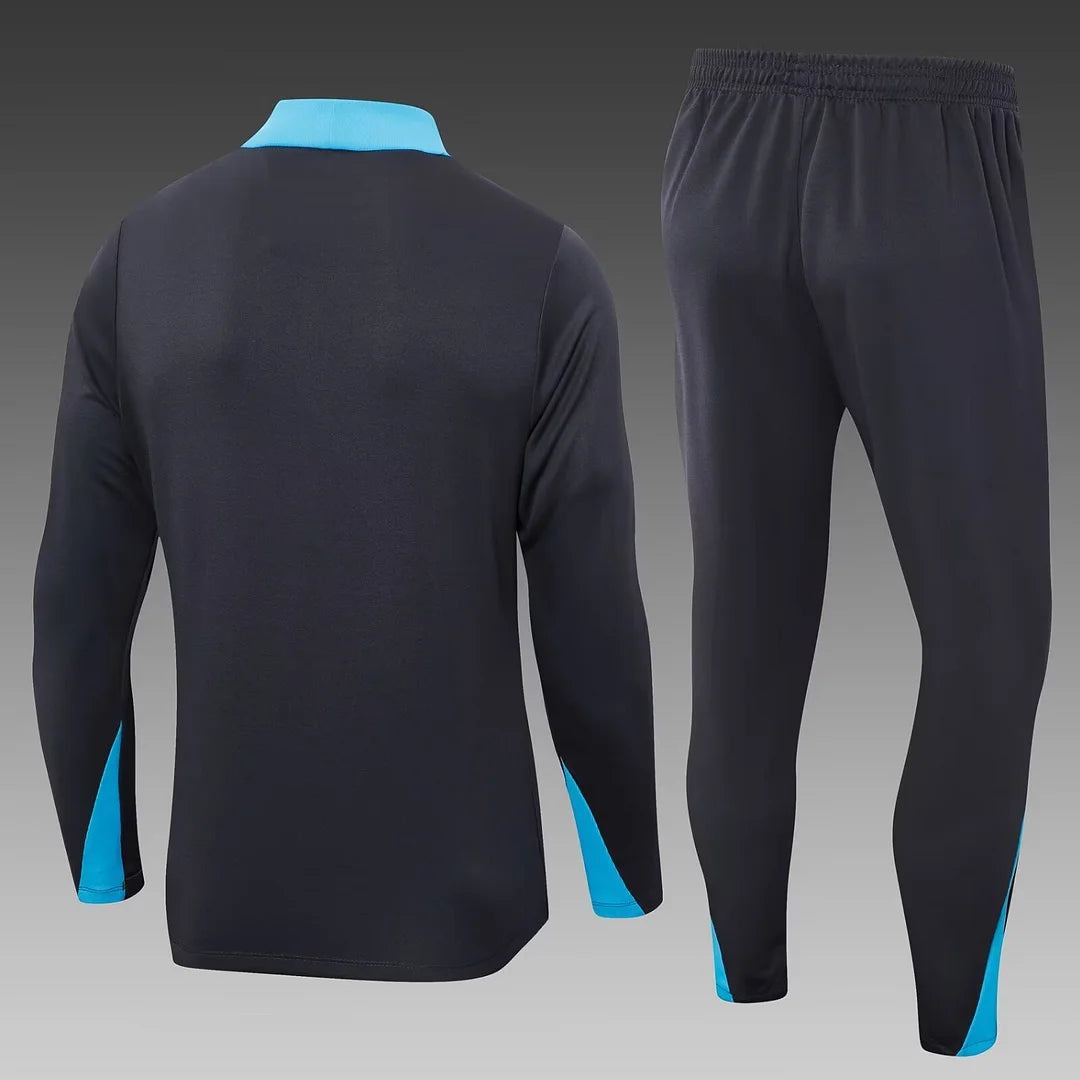 2024/2025 Tottenham Half-Pull Tracksuit Dark Grey 1:1 Thai Quality