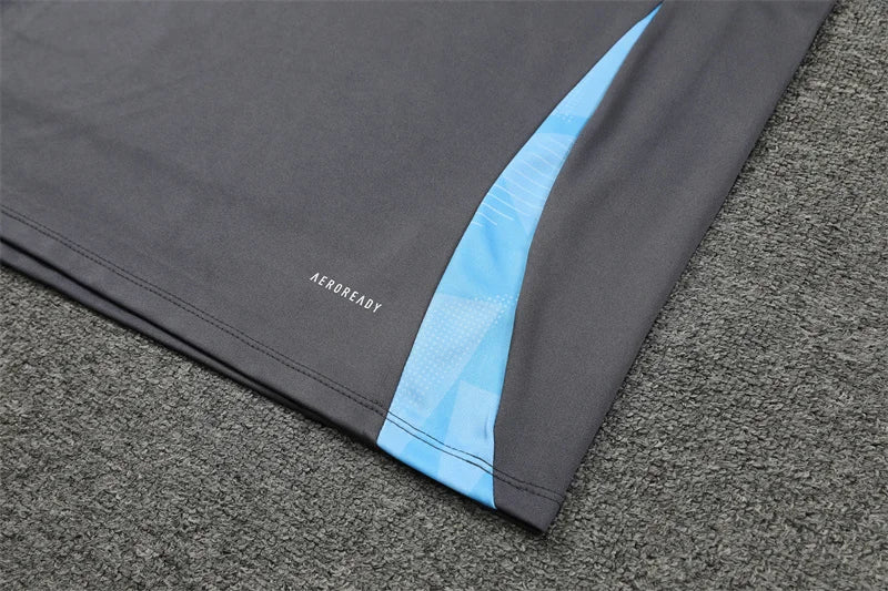 2024 Argentina Half-Pull Tracksuit Grey 1:1 Thai Quality