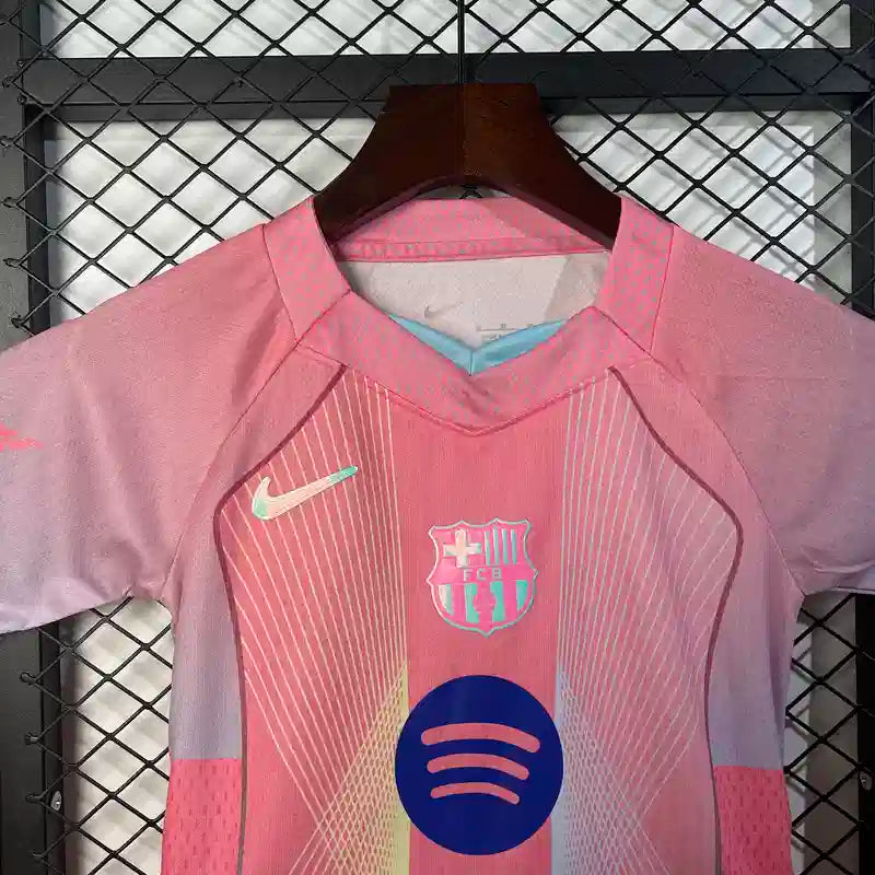 2025/2026 Kids Size Barcelona Special Edition Pink Football Shirt