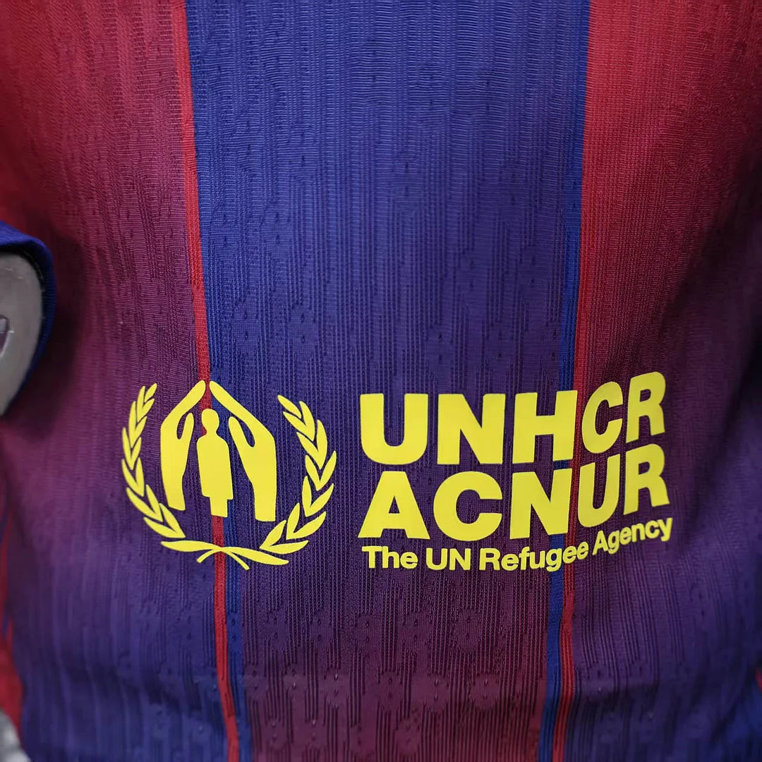 2025/2026 Player Version Long Sleeve Barcelona Home Football Shirt