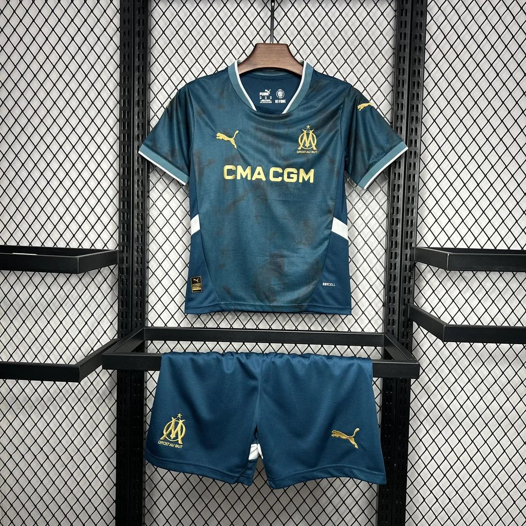 2024/2025 Olympique de Marseille Away Football Shirt 1:1 Thai Quality Kids Size