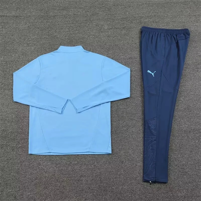 2024/2025 Manchester City Half-Pull Tracksuit Light Blue