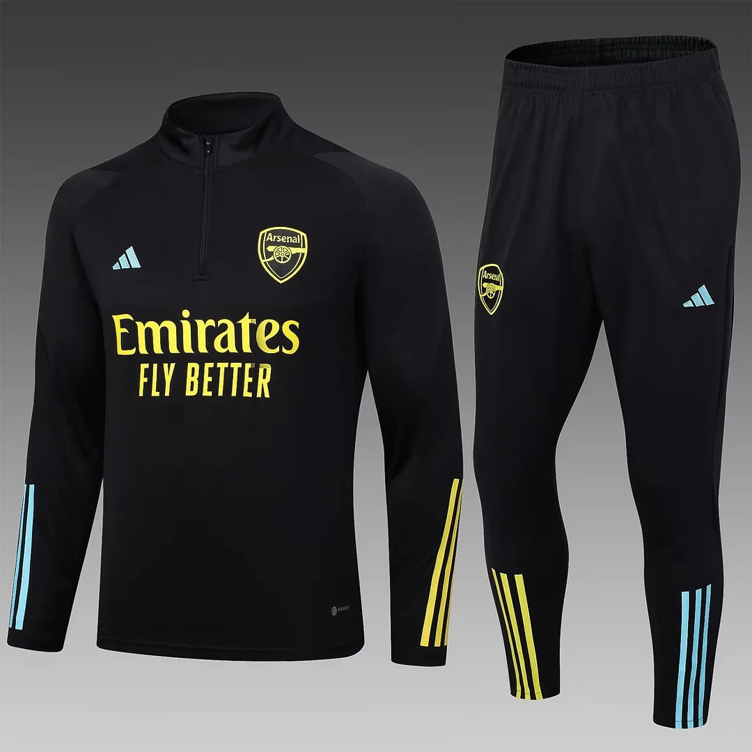 2023/2024 Arsenal Half-Pull Tracksuit Black 1:1 Thai Quality