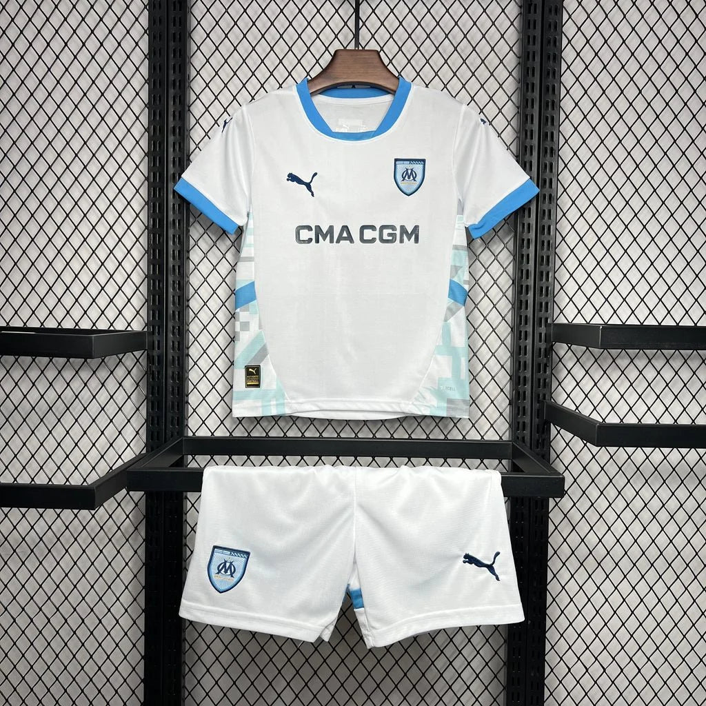 2024/2025 Olympique de Marseille Home Football Kids Size Shirt 1:1