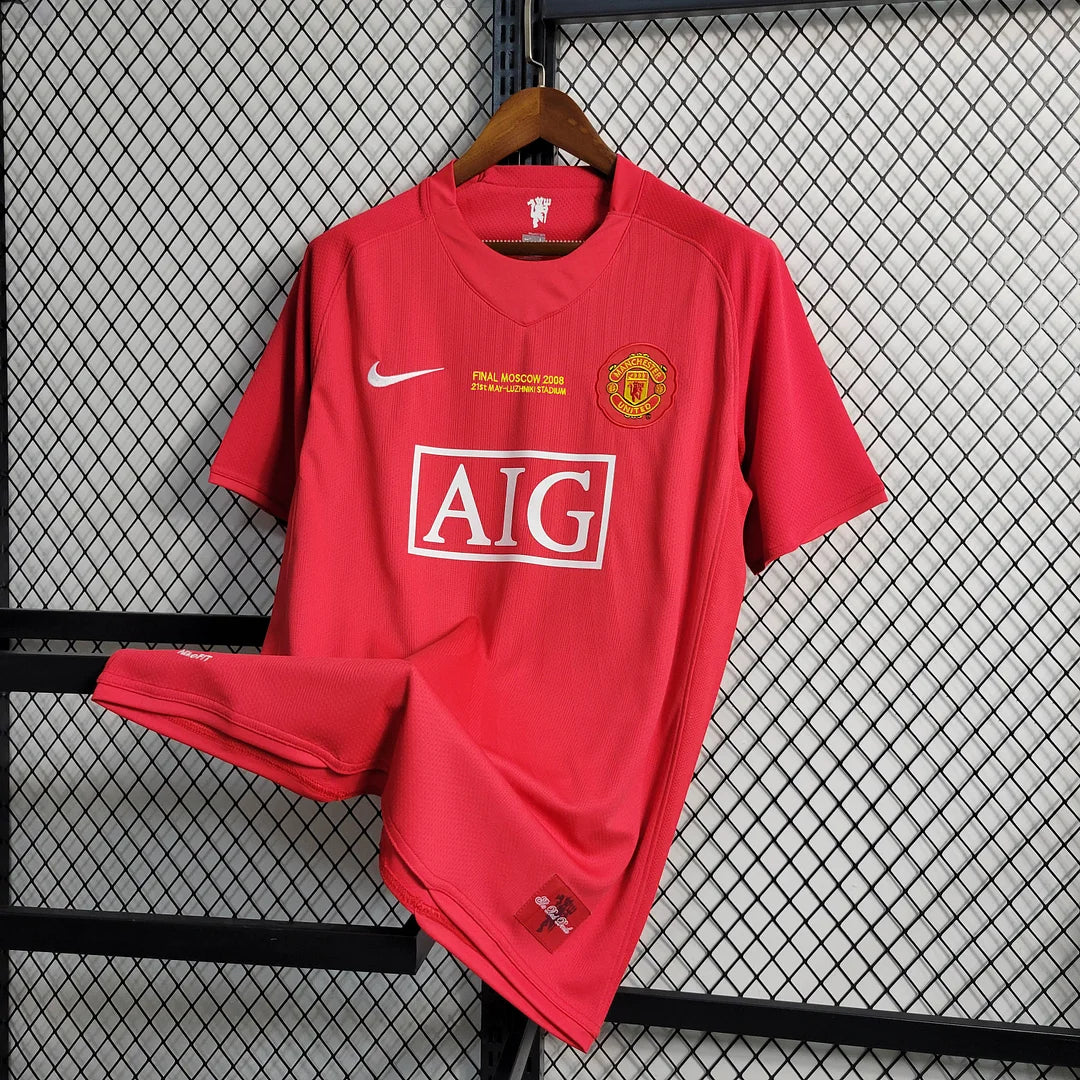 2007/2008 Retro Manchester United Home Champions League Edition Football Shirt 1:1 Thai Quality
