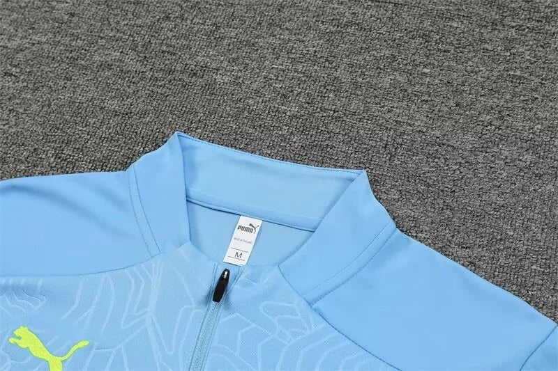 2024/2025 Manchester City Half-Pull Tracksuit Light Blue