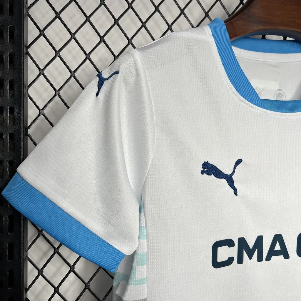 2024/2025 Olympique de Marseille Home Football Kids Size Shirt 1:1