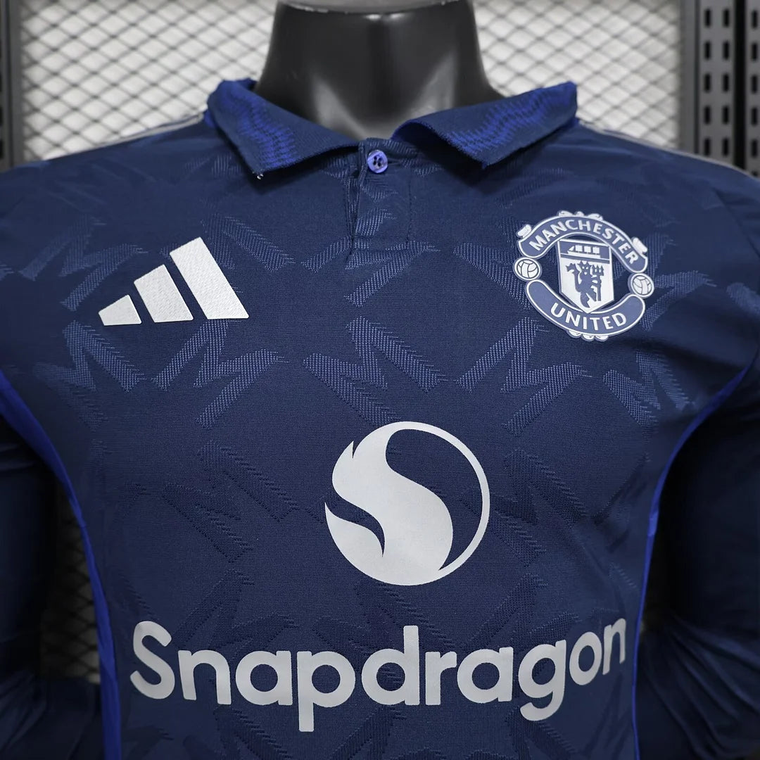 2024/2025 Long Sleeve Player Version Manchester United Away Football Shirt 1:1 Thai Quality