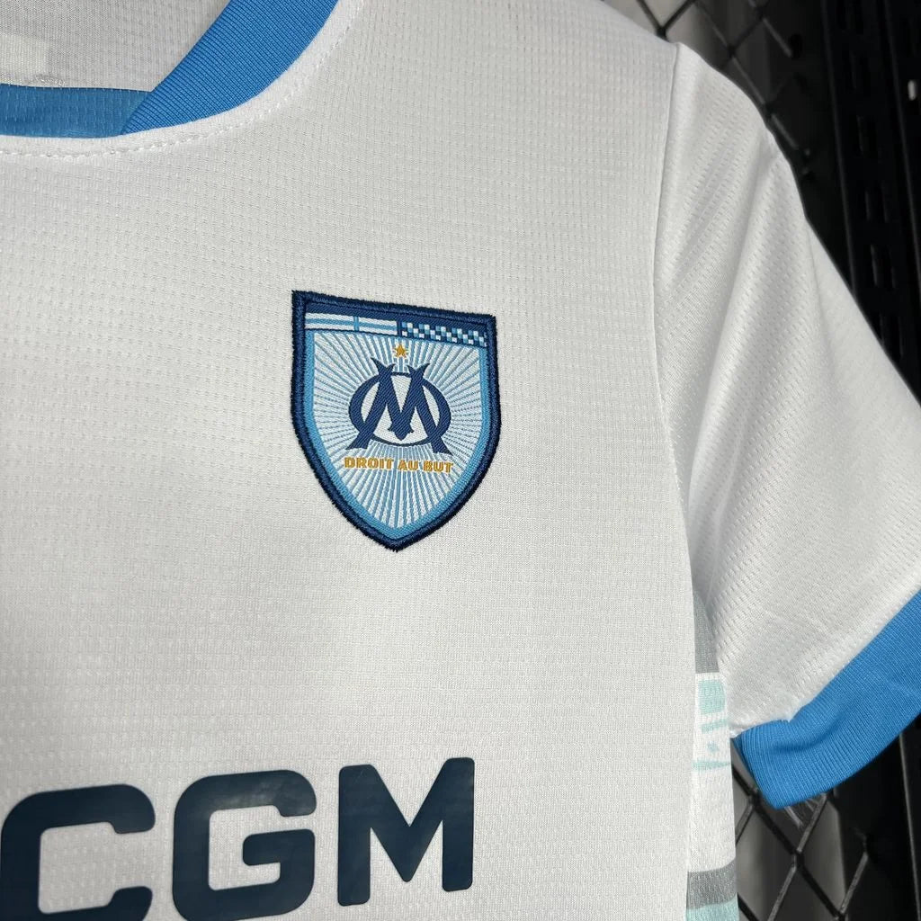 2024/2025 Olympique de Marseille Home Football Kids Size Shirt 1:1