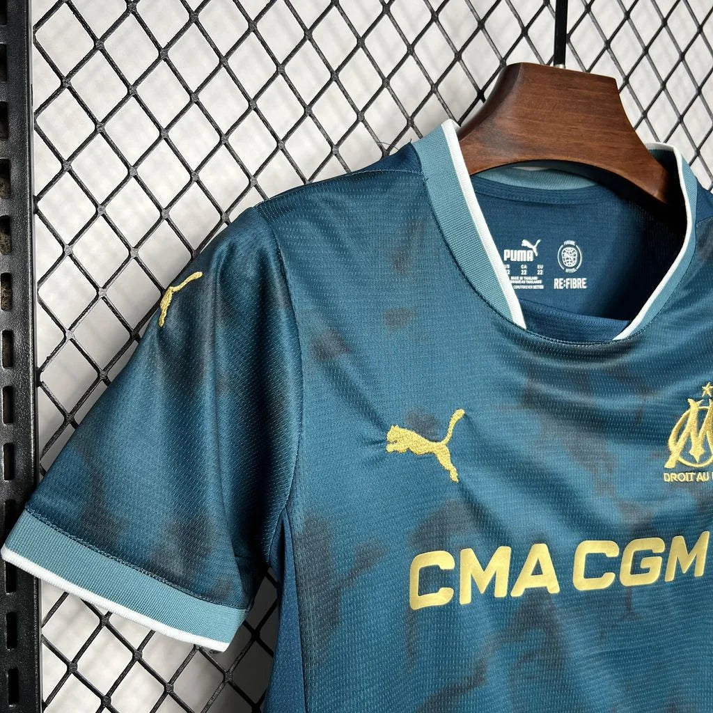 2024/2025 Olympique de Marseille Away Football Shirt 1:1 Thai Quality Kids Size