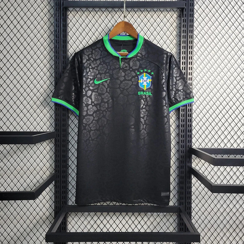 Brazil 2024 Black Leopard Special Edition Football Shirt