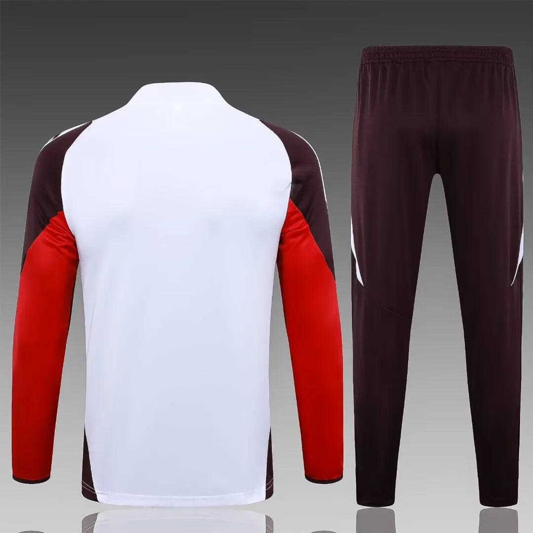 2024/2025 Bayern Munich Half-Pull Tracksuit White 1:1 Thai Quality