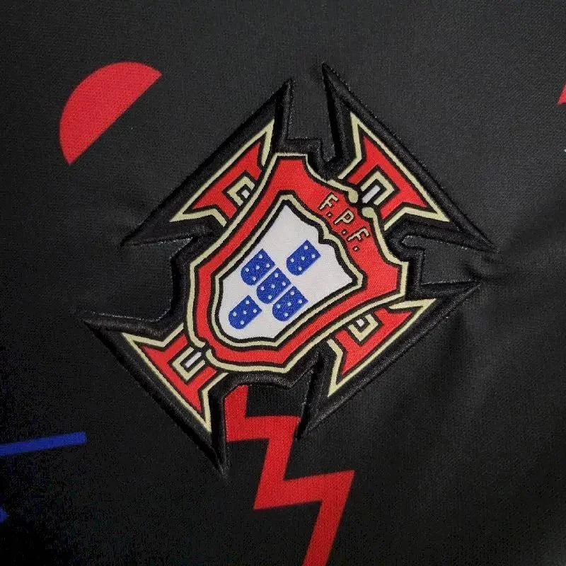 2024 Portugal Trainingskleidung Schwarzes Fußballtrikot 1:1 Thai-Qualität