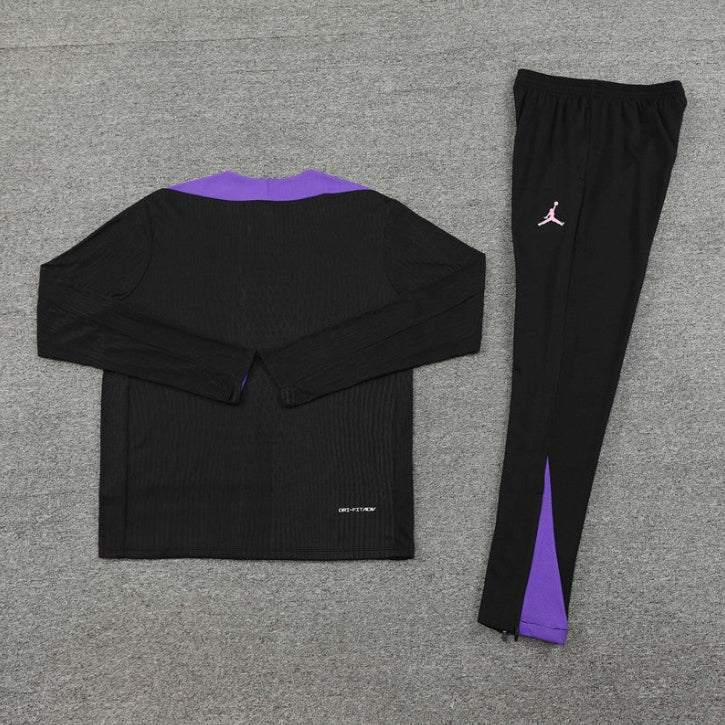 2023/2024 PSG Paris Saint-Germain Purple Half-Pull Tracksuit