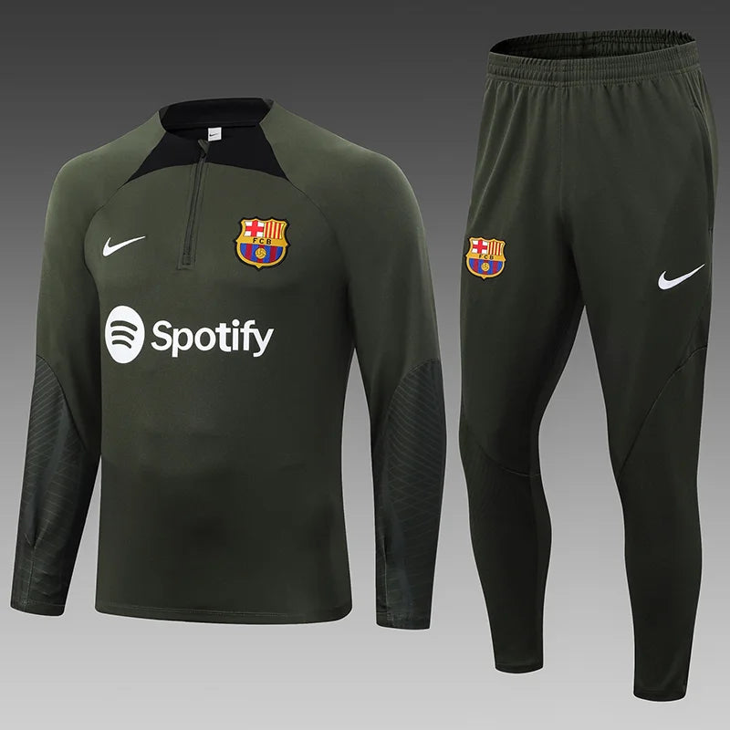 2023/2024 Barcelona Half-Pull Tracksuit Green 1:1 Thai Quality
