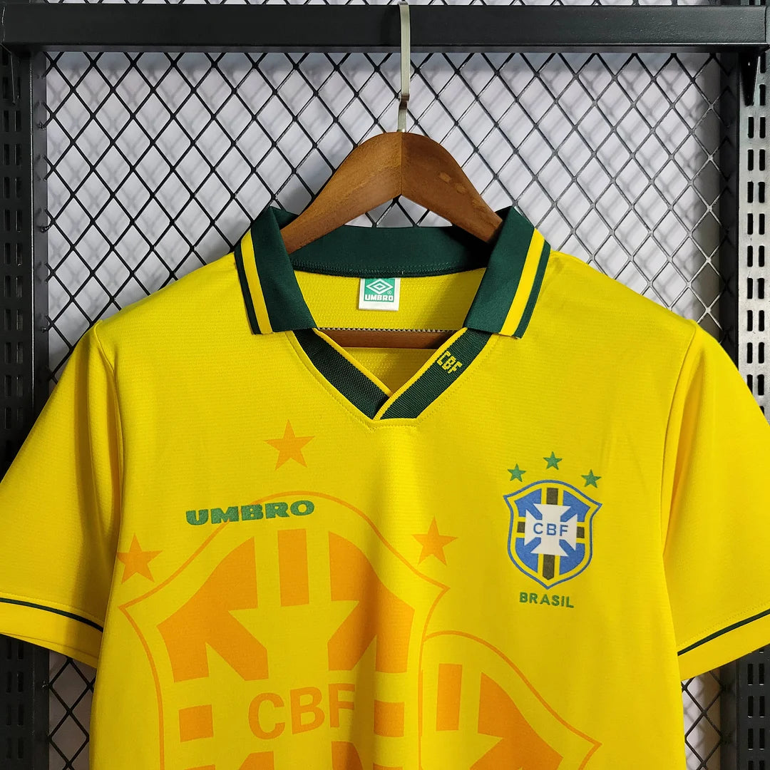 1994 Retro Brazil Soccer Jersey Home