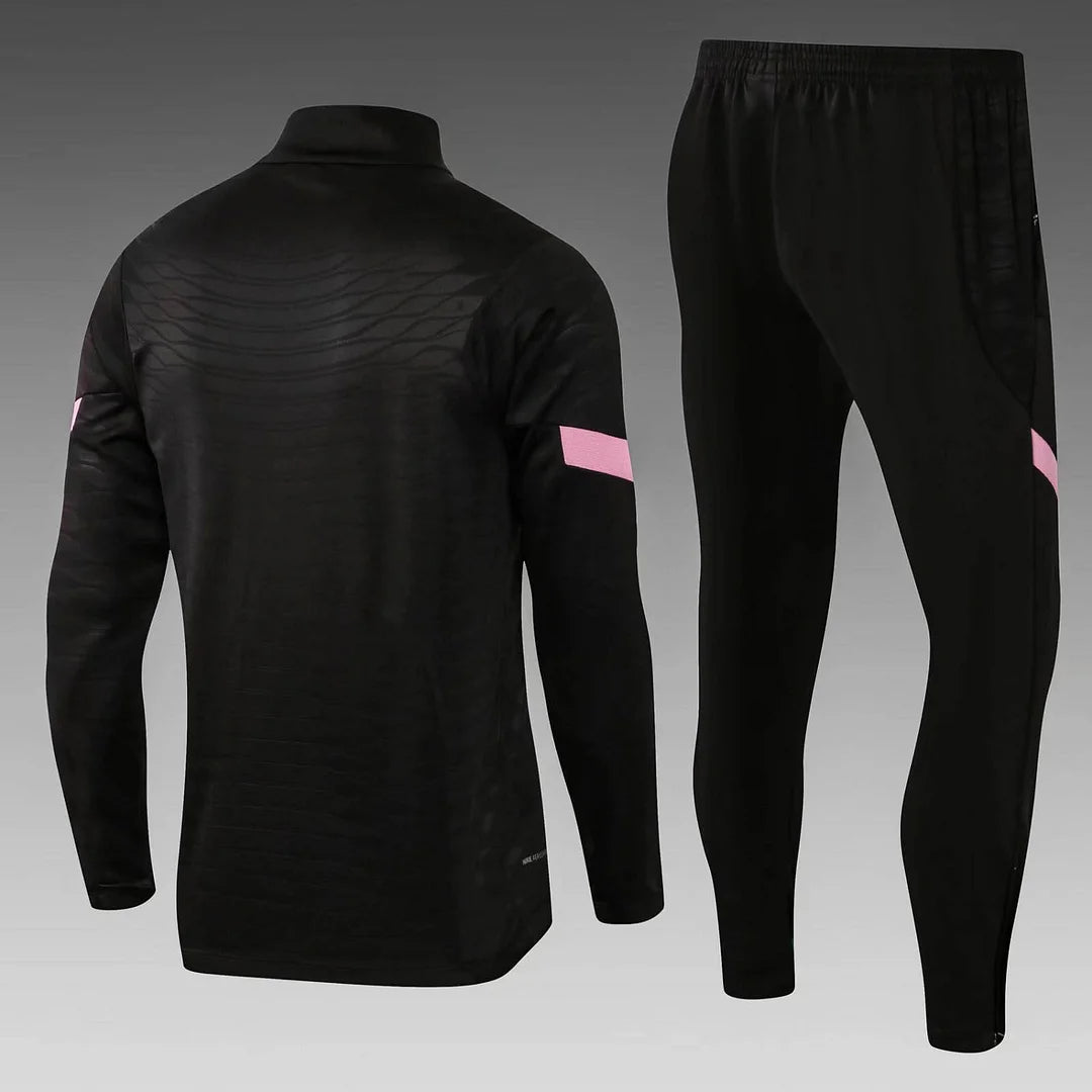 2021/2022 Psg Paris Saint-Germain Half-Pull Tracksuit Black