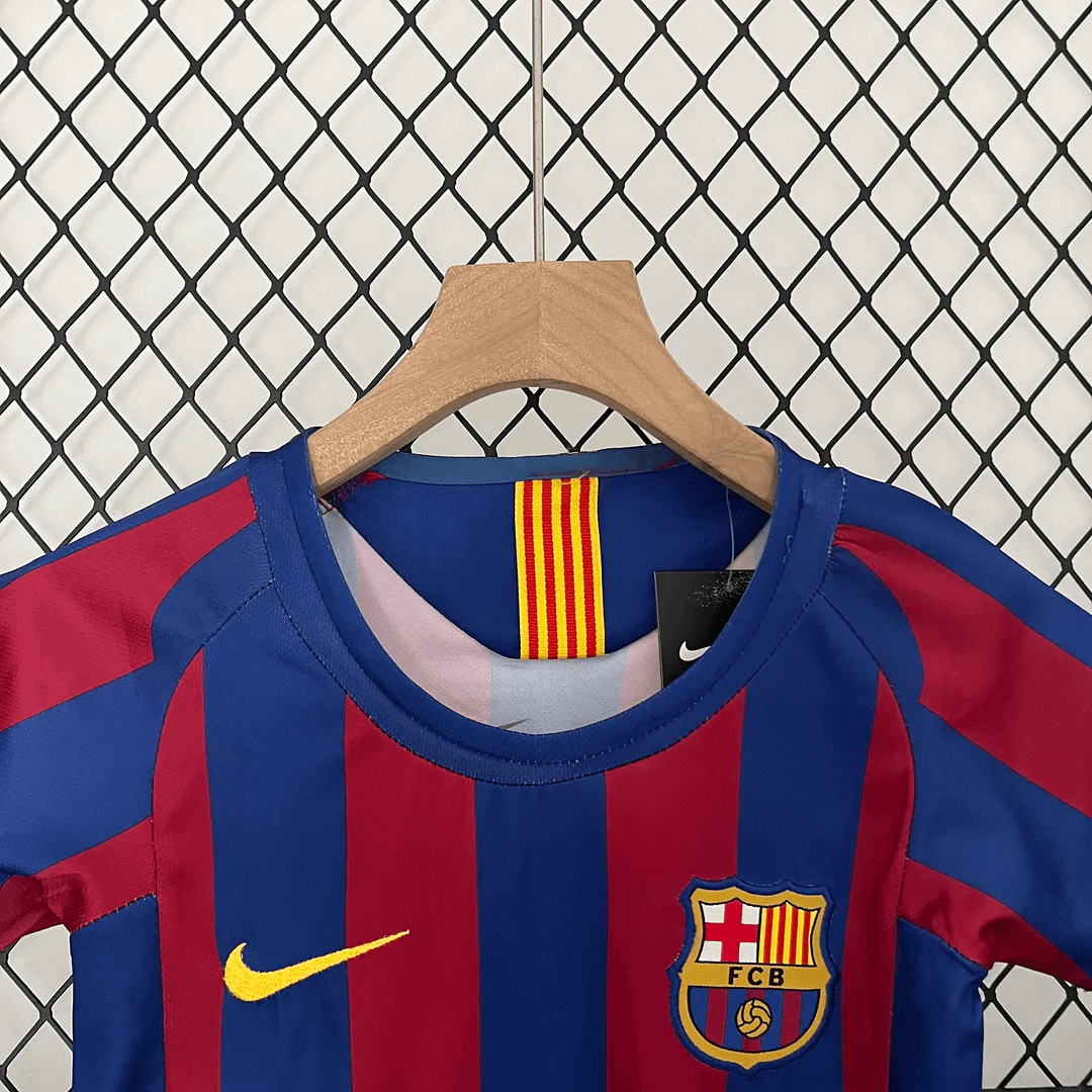 2005/2006 Retro-Fußballtrikot Barcelona Home in Kindergröße, 1:1, Thai-Qualität