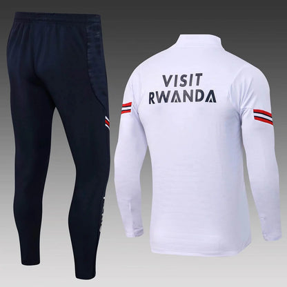 2021/2022 Psg Paris Saint-Germain Half-Pull Tracksuit White