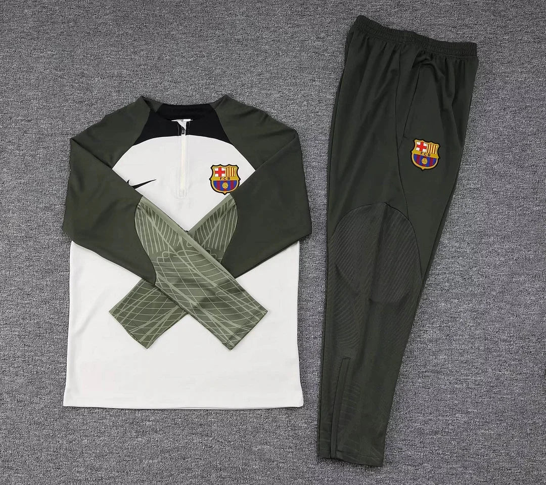 2023/2024 Barcelona Half-Pull Tracksuit Green 1:1 Thai Quality