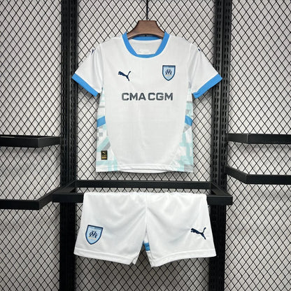 2024/2025 Olympique de Marseille Home Football Kids Size Shirt 1:1