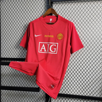 2007/2008 Retro Manchester United Home Champions League Edition Football Shirt 1:1 Thai Quality