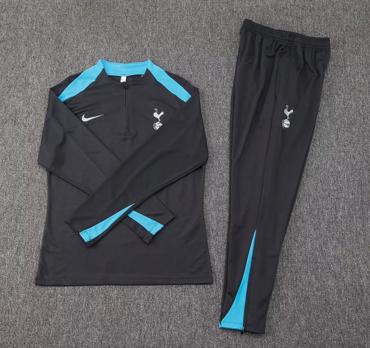 2024/2025 Tottenham Half-Pull Tracksuit Dark Grey 1:1 Thai Quality