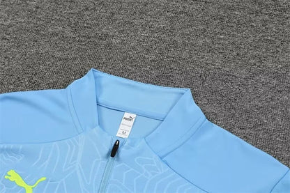 2024/2025 Manchester City Half-Pull Tracksuit Light Blue