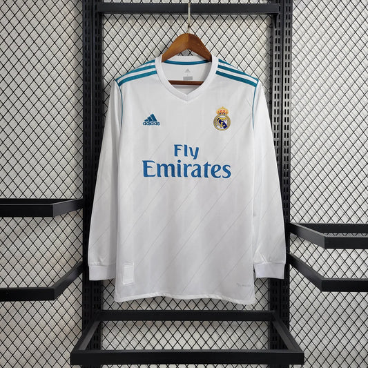 2017/2018 Retro Long Sleeve Real Madrid Home