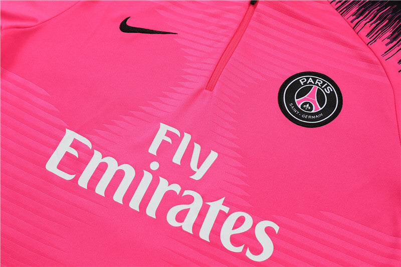 2018/2019 PSG Paris Saint-Germain Pink Half-Pull Tracksuit