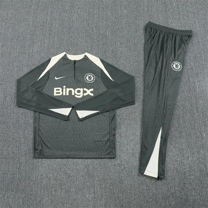 2025/2026 Chelsea Half-Pull Tracksuit Grey