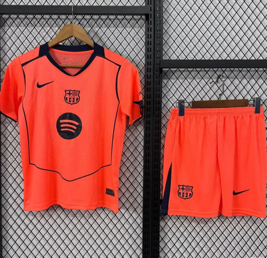 2025/2026 Barcelona Third Away Football Shirt Kids Size