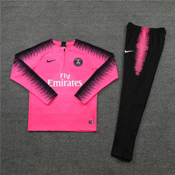 2018/2019 PSG Paris Saint-Germain Pink Half-Pull Tracksuit