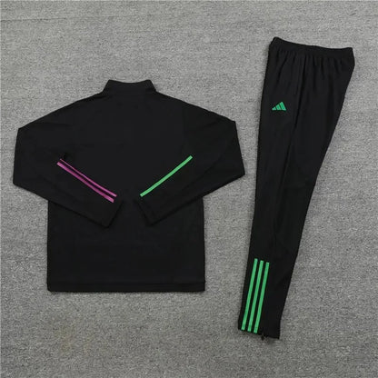 2023/2024 Bayern Munich Half-Pull Tracksuit Black Football Shirt 1:1 Thai Quality