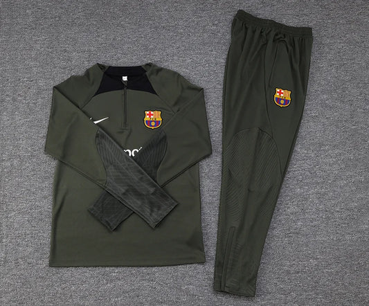 2023/2024 Barcelona Half-Pull Tracksuit Green 1:1 Thai Quality