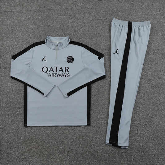 2023/2024 PSG Paris Saint-Germain Light Blue Half-Pull Tracksuit