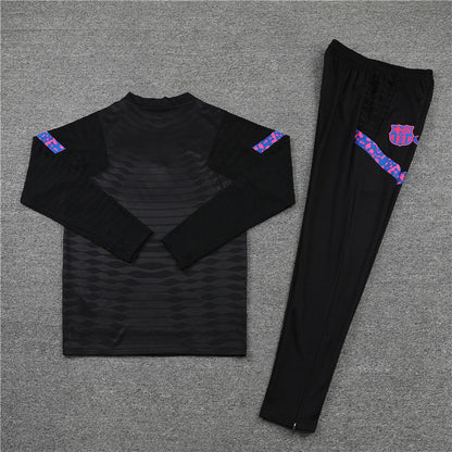 2021/2022 Barcelona Half-Pull Tracksuit Black