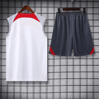 2023/2024 Liverpool pre-match training White Jersey+Shorts 1:1 Thai Quality