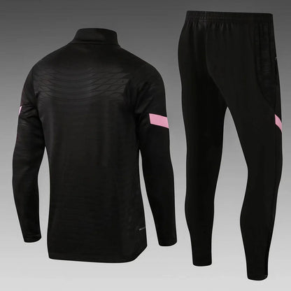 2021/2022 Psg Paris Saint-Germain Half-Pull Tracksuit Black
