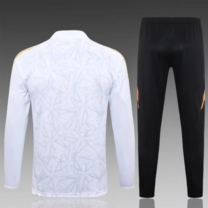 2024/2025 Real Madrid Half-Pull Tracksuit White Football Shirt 1:1 Thai Quality