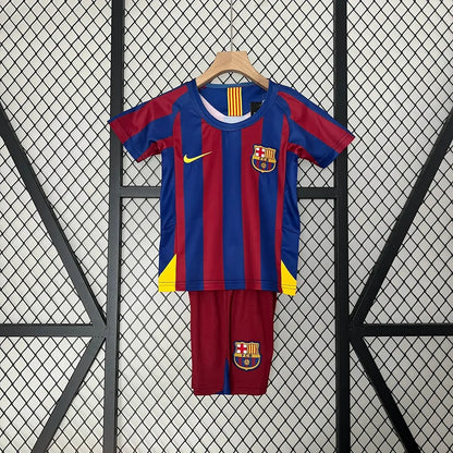 2005/2006 Retro-Fußballtrikot Barcelona Home in Kindergröße, 1:1, Thai-Qualität